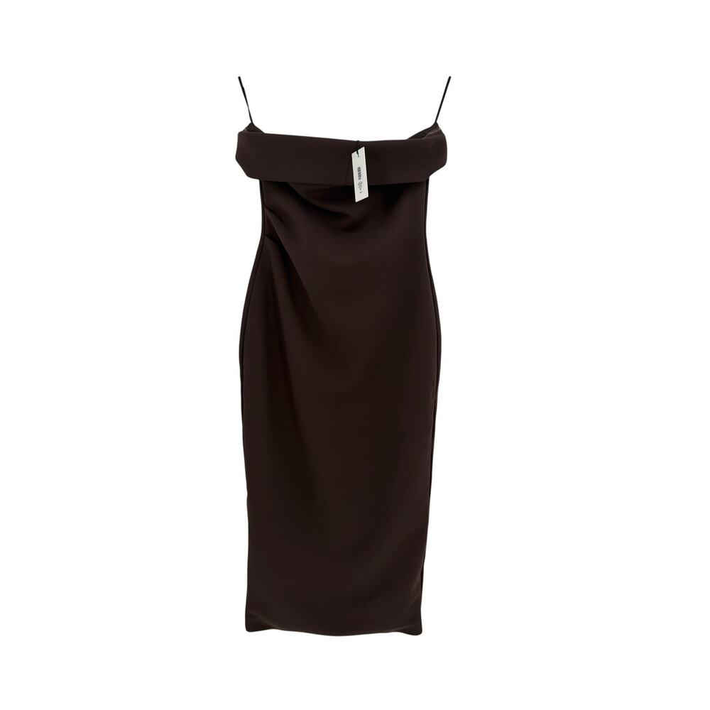 Babaton by Aritzia Women's Rich Mocha Brown FigureKnit Eyecatcher Dress Size S - Picture 5 of 9